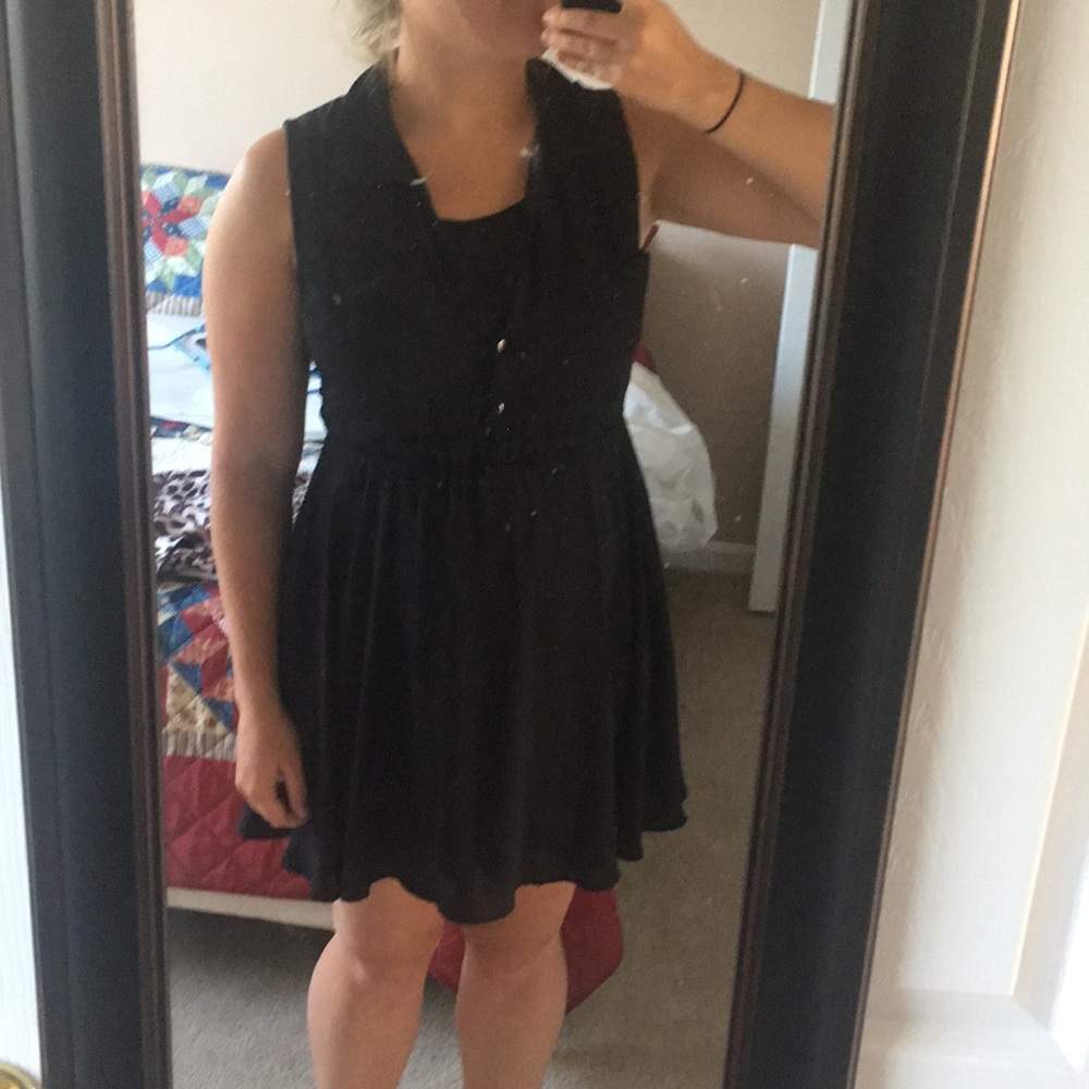 One piece black business dress